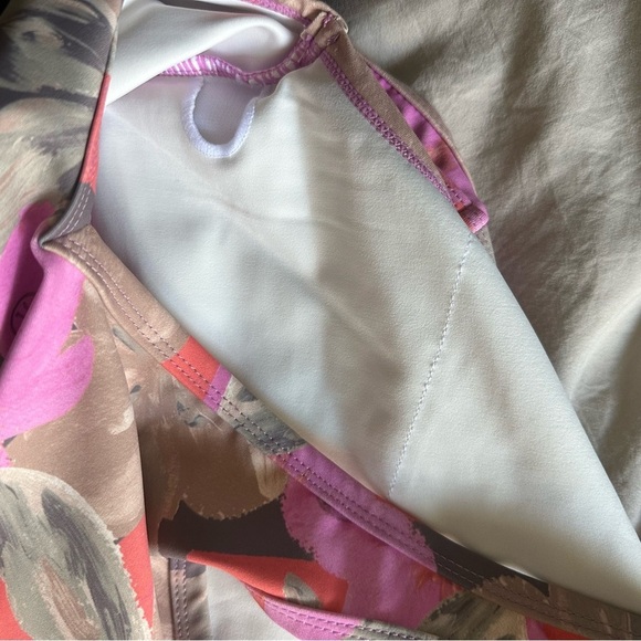 Saltwater Luxe Pink Floral Crop Balance Tank Small - Picture 9 of 9